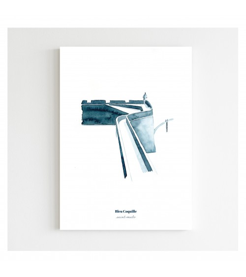 Affiche Les Remparts - Bleu Coquille