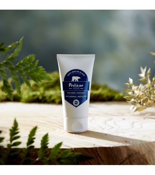 Polaar Men - Anti-Âge de Glace, Soin Anti-Rides & Matifiant au Peptide Polaire - 50 ml