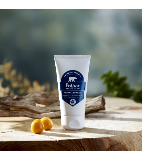 Polaar Men - Crème de l'Extrême, Soin Visage Apaisant & Hydratant à L'Olivier de Sibérie - 50 ml
