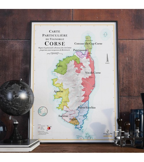 Affiche - Carte des vins Corse