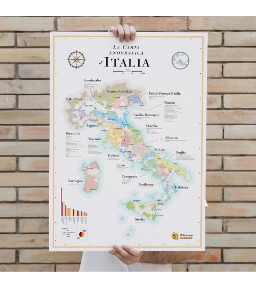 Affiche - Carte des Vins d’Italie