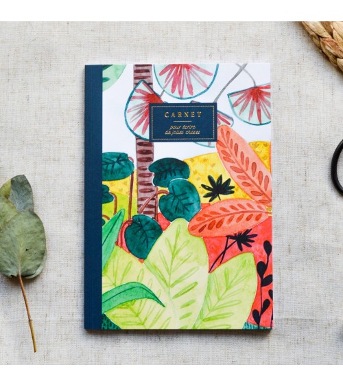 Carnet A5 Ambiance Tropicale - Bleu coquille